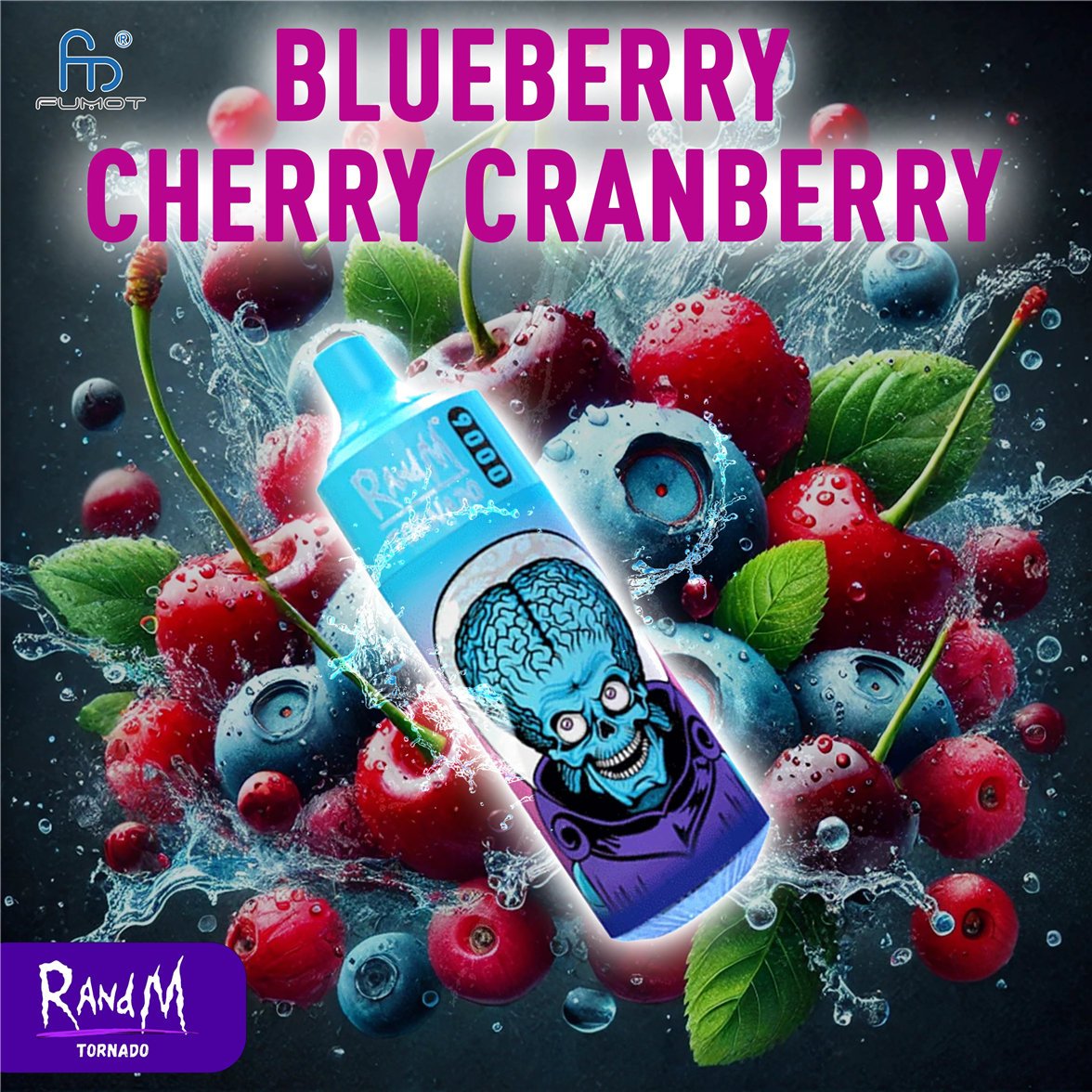 RandM Tornado Vape 9000- Blueberry Cherry Cranberry