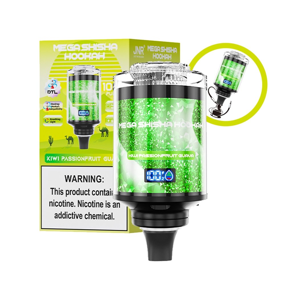 kiwi passionfruit guava jnr mega shisha hookah 100k