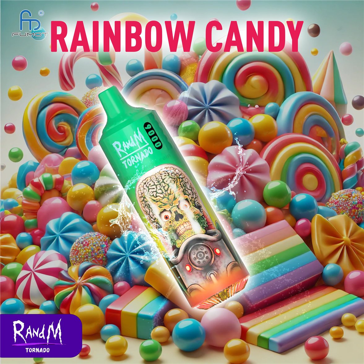 randm tornado vape 9000 rainbow candy