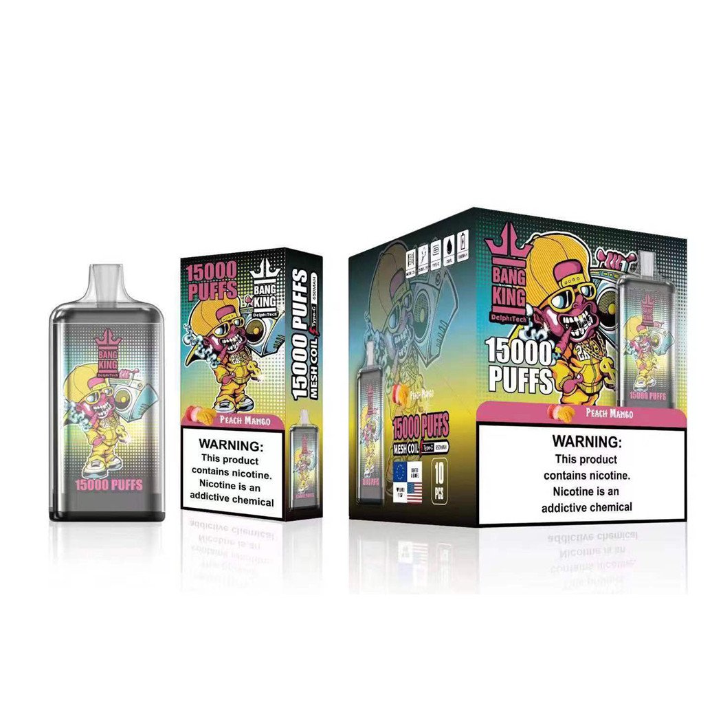 bang king 15000 puff peach mango