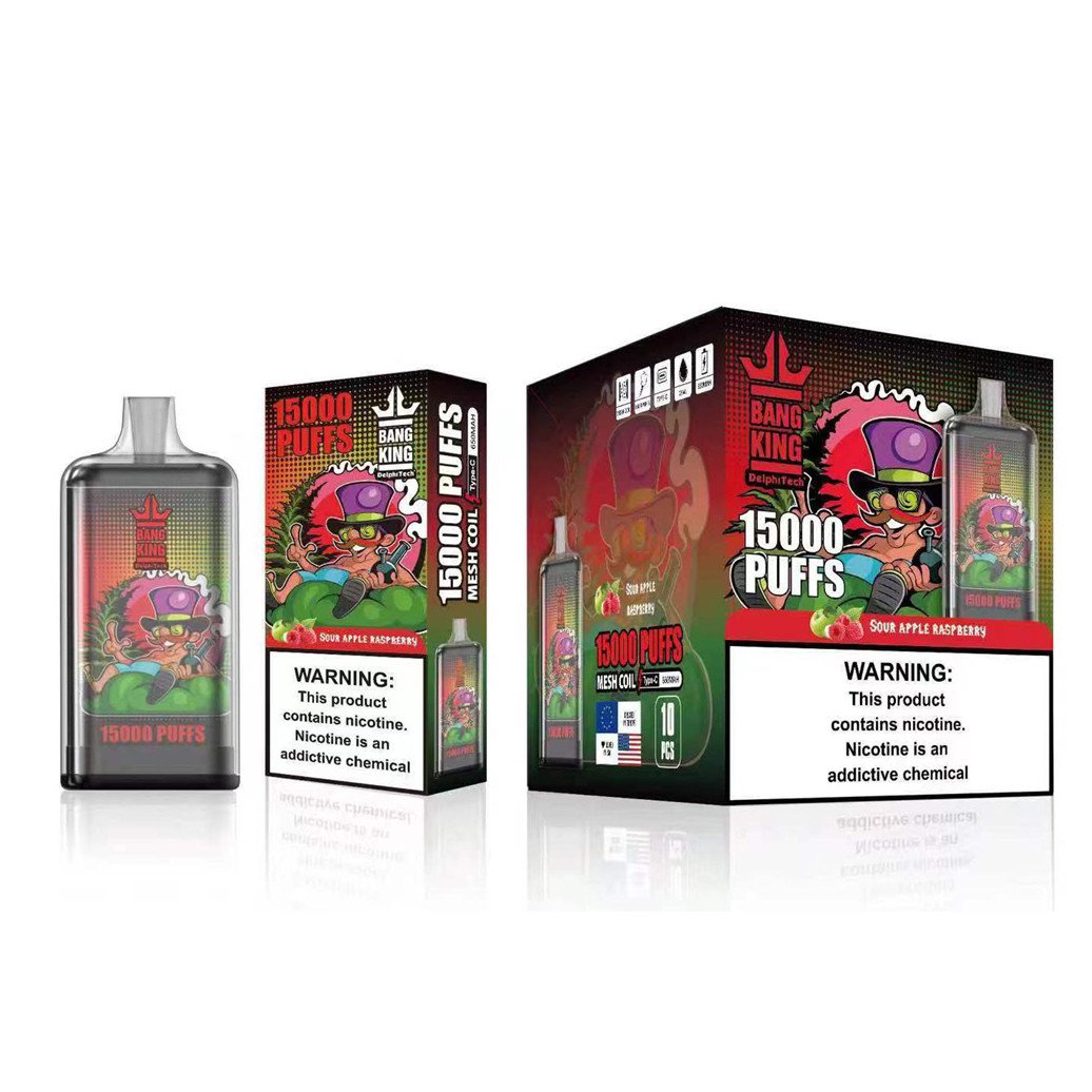 bang king 15000 puff sour apple raspberry