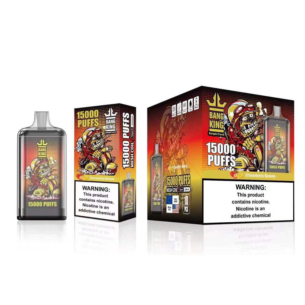bang king 15000 puff strawberry banana