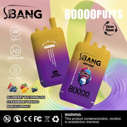 blueberry watermelon - strawberry mango - blackcurrant bang leader 80000